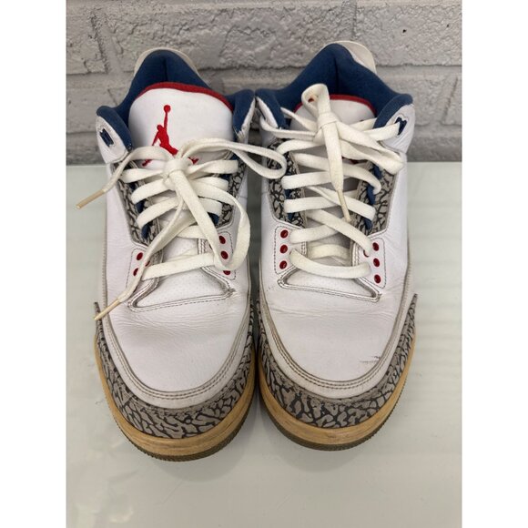 Jordan Men 3 Retro OG True Blue Sneakers Size 10 - Picture 1 of 8
